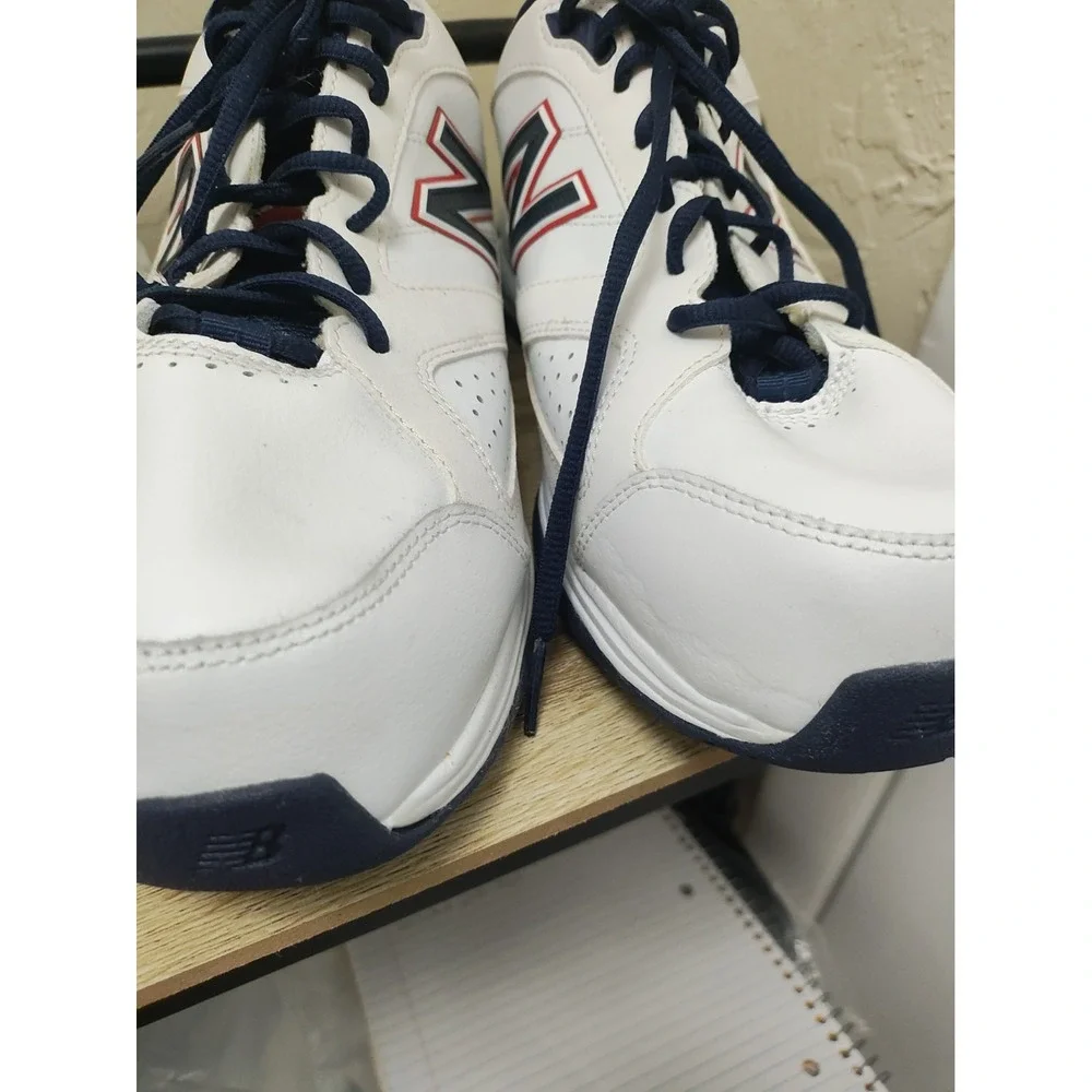 New Balance 623 Walking Shoes #MX623WN3 White/Navy Men's Sz 11 E Width